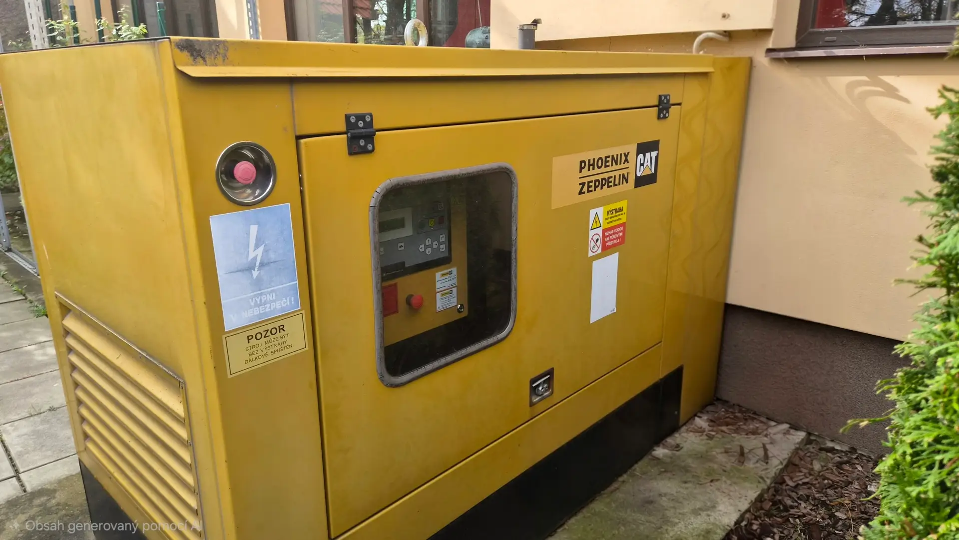 Samostatný motorgenerátor a dieselagregát Zeppelin řízený systémem Loxone